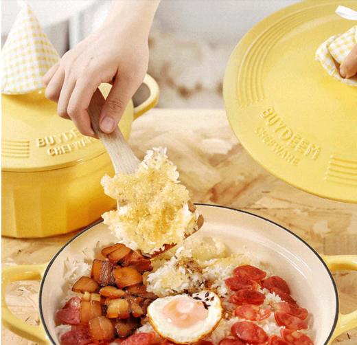 北鼎28cm珐琅锅铸铁锅焖焗锅海鲜锅家用多功能锅焖炖炒锅 商品图2