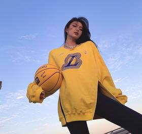 【亏本清仓】SMFK/NBA合作款 黄色湖人篮球卫衣男女外套CP004LAY（不支持退换）[福利品]