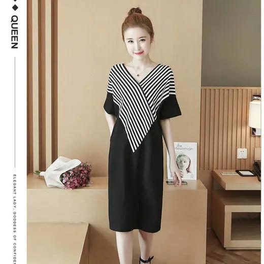 TZMZ-WHXD210623新款春夏宽松短袖连衣裙 商品图1