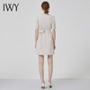 IWY/气质短袖西装连衣裙女双排扣时尚修身职业装OL薄款售楼部工装Q13248杏色 商品缩略图3