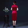 上海旗袍厂LHS-2034新款婚礼 时尚年轻款大气喜婆婆婚宴装红色连衣裙 旗袍春 商品缩略图3