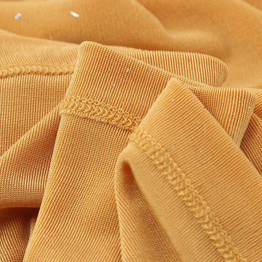 丁摩 夏季薄醋酸针织凉爽亮丝五分袖圆领针织上衣百搭T恤Q121120-HS-DY199 商品图9