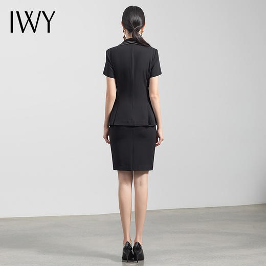 IWY/黑色西装套装女薄款时尚高端职业装气质面试售楼部工作服CS560 商品图3