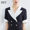 IWY/黑白拼色正装连衣裙时尚气质名媛ol工作服职业装女套裙主持人Q957 商品缩略图4