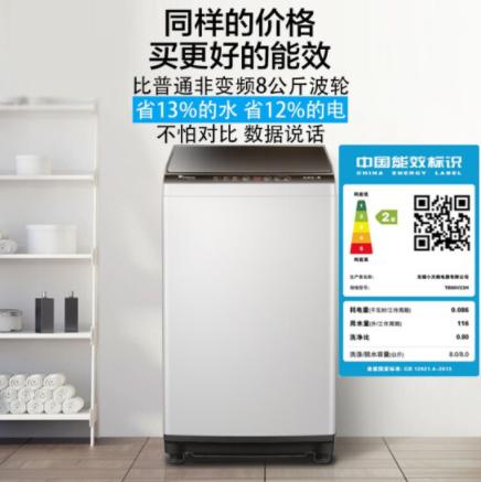 小天鹅（LittleSwan）8公斤波轮洗衣机全自动 健康免清洗 一键脱水 租房神器 品质电机 TB80V23H 升级除螨洗 商品图1