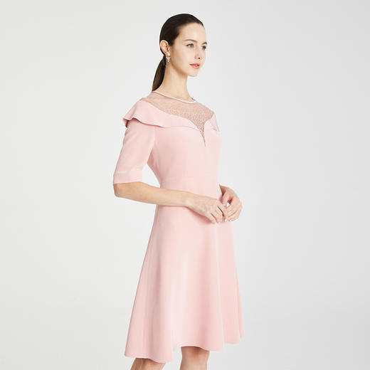 QF89B斯尔丽瑟俪2021年春季新品肩部假两件连衣裙 商品图2