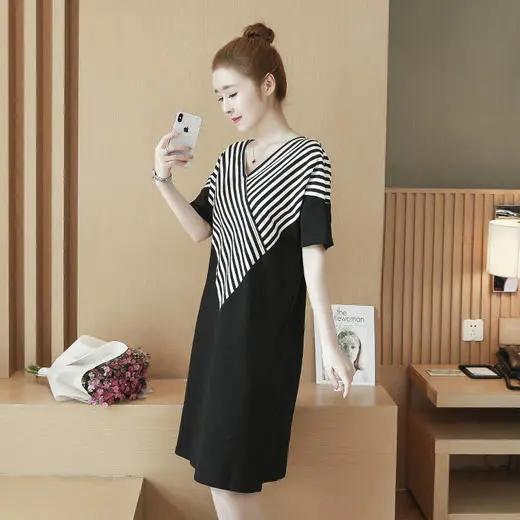 TZMZ-WHXD210623新款春夏宽松短袖连衣裙 商品图4