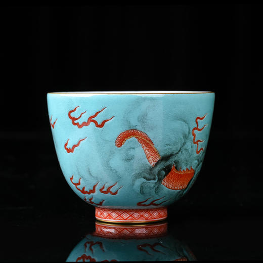松石绿矾红雾龙杯 商品图2