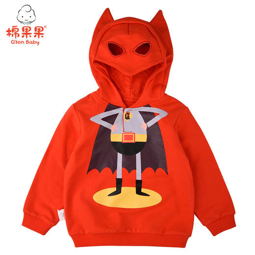 商场同款棉果果春秋季男童小毛圈超人连帽卫衣M312182221437 商品图0