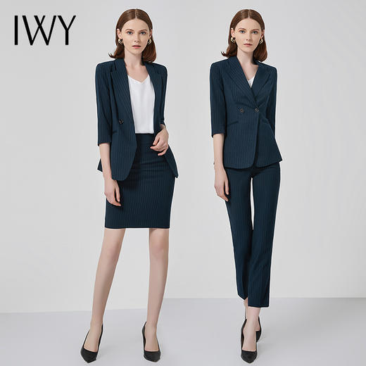 IWY/总裁西装套裙女高端商务职业装气质女神范修身显瘦正装通勤工作服C10388+S10345 商品图4