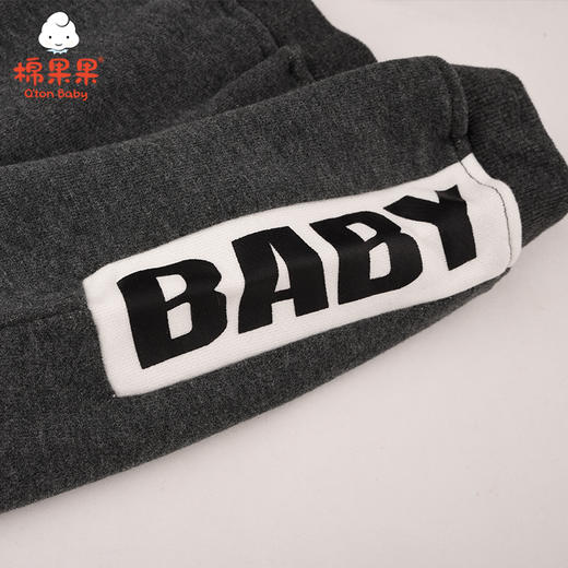 商场同款棉果果春秋季男童大毛圈拼接针织长裤M312200221449 商品图2