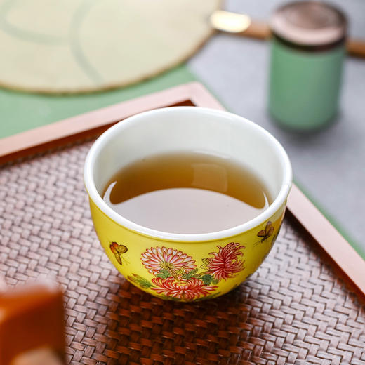 黄地秋菊杯 商品图2