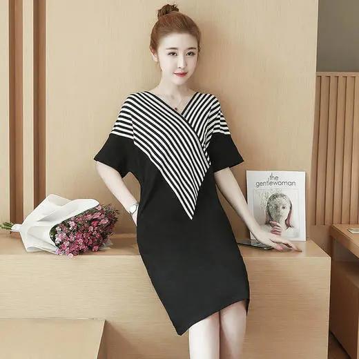 TZMZ-WHXD210623新款春夏宽松短袖连衣裙 商品图2