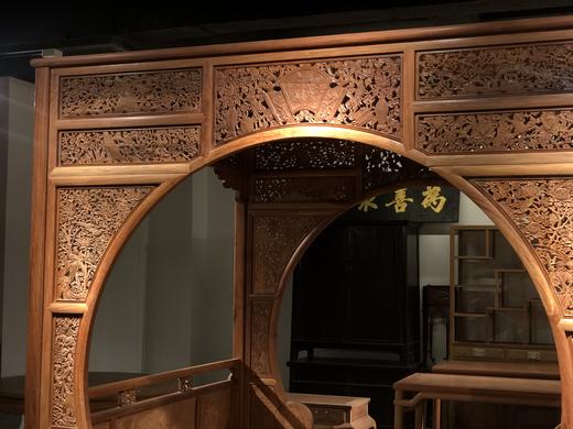 红桥红  家具严选  缅甸花梨（大果紫檀）【193 双月洞 花鸟清式 架子床】 商品图1
