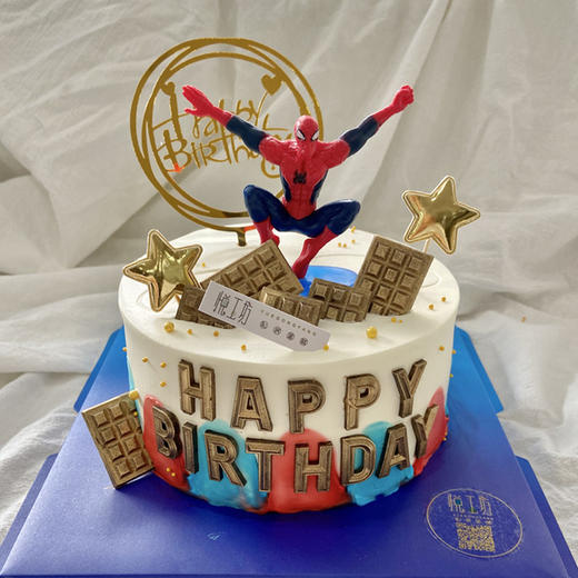蜘蛛侠#不变的童年魅力（蛋糕需提前6小时下单，不接急单）【页面往下拉，有尺寸和口味选择】 商品图0