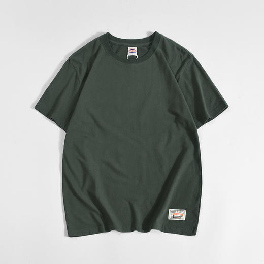 【纯色短袖t恤】日系男装男士圆领水洗磨毛基础打底衫宽松上衣 商品图6