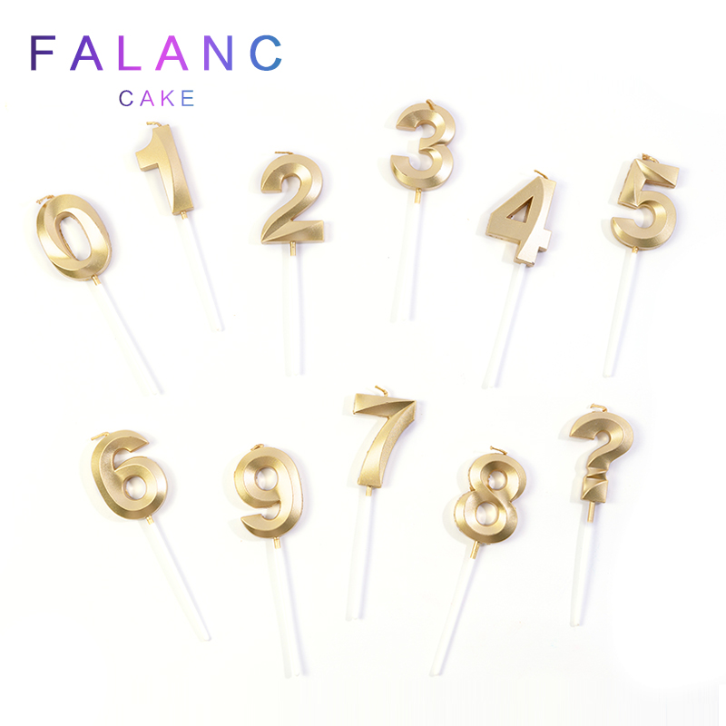 FALANC  歌剧院金色数字蜡烛  不单独发货  单拍不发货