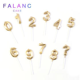 FALANC  歌剧院金色数字蜡烛  不单独发货  单拍不发货