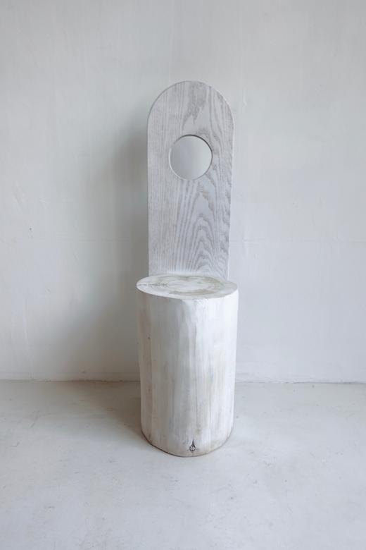 手工白色实木凳 商品图3