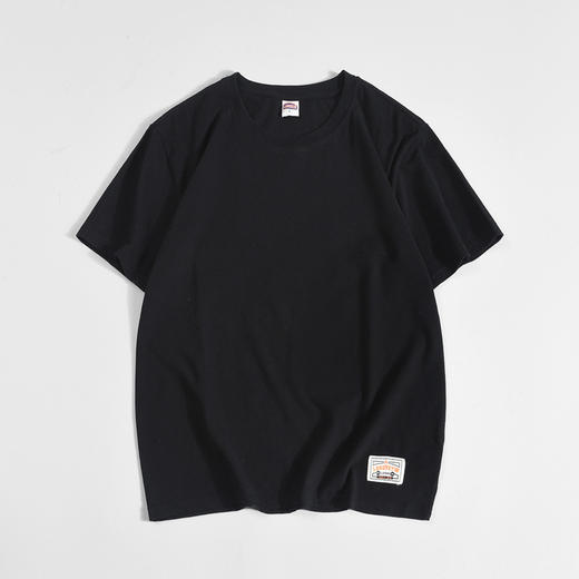 【纯色短袖t恤】日系男装男士圆领水洗磨毛基础打底衫宽松上衣 商品图11