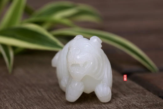 和田玉（羊脂白玉）俄料挂件--虎 20g 商品图6