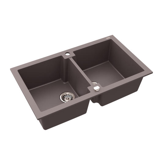 石英石上下孔双槽-白色/雅黑/咖啡色 86*50【物流到付】 商品图1