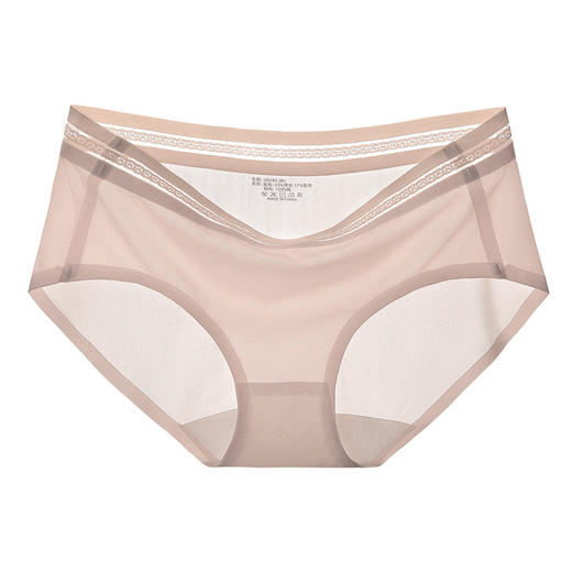 【十万个透气孔，清凉冰感】夏季蕾丝冰丝女士内裤透气中腰无痕速干三角裤女提臀 商品图6