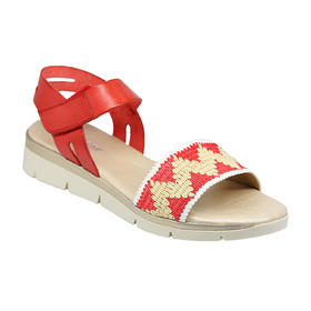 断码特价35码——西班牙原产优雅超舒适女士凉鞋1410-红色（超轻款&简约优雅系列）