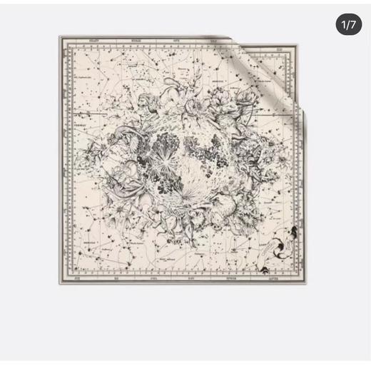 价值4000+ 百年难得一遇！欧洲柜台有售！Di*r/D家水墨画丝巾90*90cm 高级百搭 太好看太帅了 可做领结装饰/做点缀/做内搭 带品牌防伪芯片 见者必收！预售 商品图5