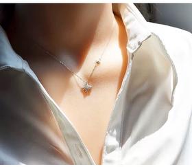 香港正生银饰小太阳项链/925纯银