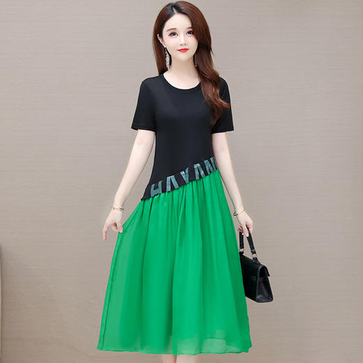 YWE  KED18119遮肚显瘦假两件套装连衣裙 商品图2