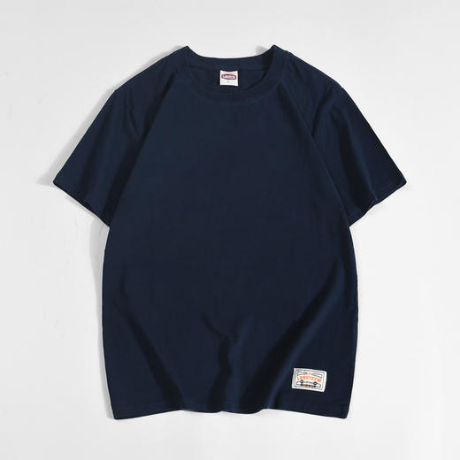 【纯色短袖t恤】日系男装男士圆领水洗磨毛基础打底衫宽松上衣 商品图7