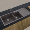 大富豪加长石英石水槽-雅黑色/咖啡色/燕麦色 116*50 商品缩略图1