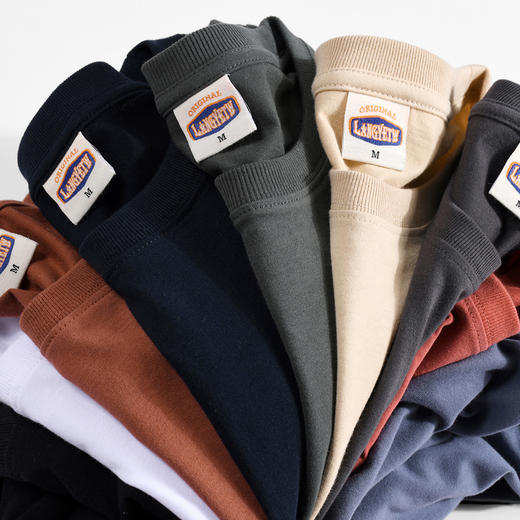 【纯色短袖t恤】日系男装男士圆领水洗磨毛基础打底衫宽松上衣 商品图2