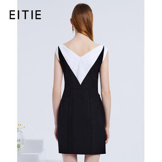 EITIE爱特爱夏季女装纯色时尚收腰修身显瘦假两件连衣裙无袖淑女包臀裙3907691 商品图5