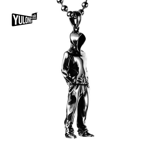 YULONG LAB 项链系列「YO-嘻哈」925银手工人造施华洛世奇水晶银饰 商品图3