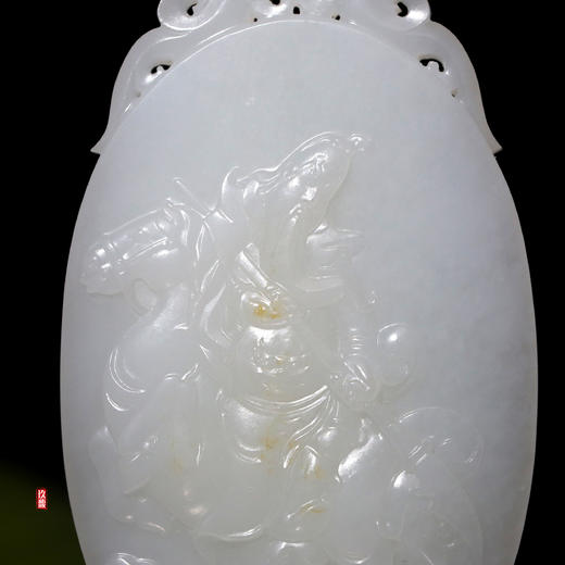 和田玉（羊脂白玉）籽料挂件-- 关公玉牌 83.1g 商品图2