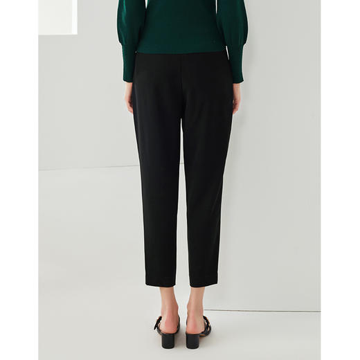 EITIE爱特爱收腰纯色通勤百搭九分裤裤子6305003 商品图4