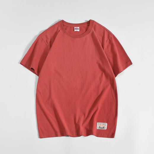 【纯色短袖t恤】日系男装男士圆领水洗磨毛基础打底衫宽松上衣 商品图8