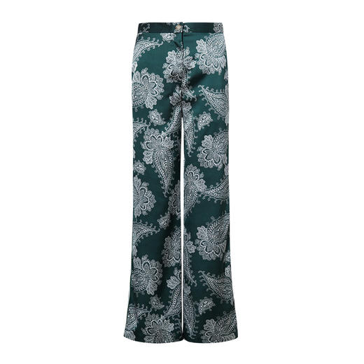 VIMAGE纬漫纪夏季薄款宽松印花复古直筒长裤裤子V1505115 商品图3