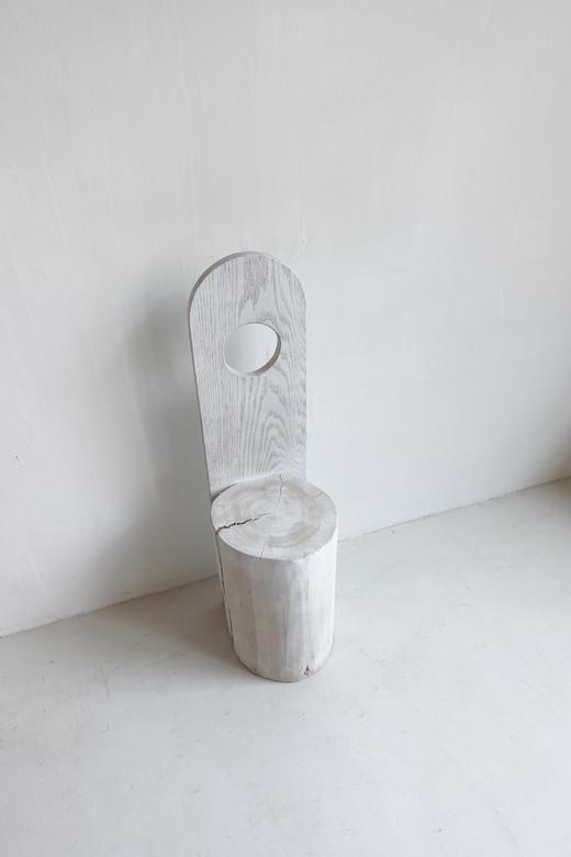 手工白色实木凳 商品图2