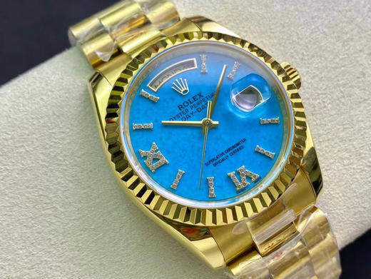 DDS 劳力士星期日历型系列m128238-0071《天然绿松石》重磅来袭！劳力士星期日历型，稀有绿松石盘面，大能同款，36直径，          《重要注明：每张绿松石字面的纹路不一自然形成》 商品图13