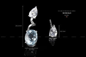 若雪如荧·宝石镶嵌 | AB款·耳钉