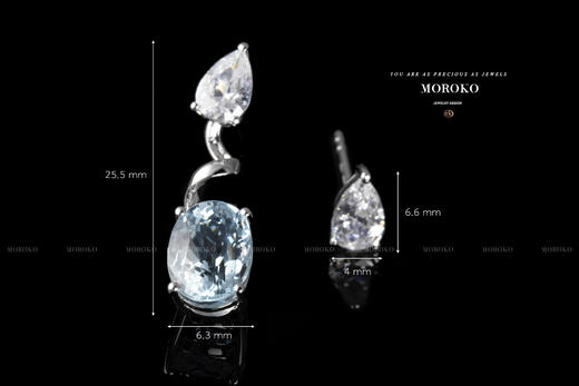 若雪如荧·宝石镶嵌 | AB款·耳钉 商品图0