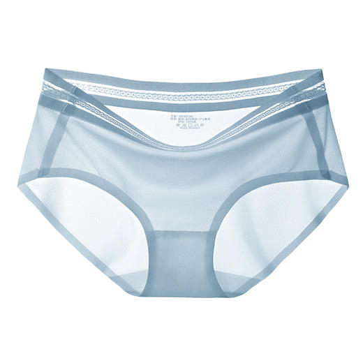 【十万个透气孔，清凉冰感】夏季蕾丝冰丝女士内裤透气中腰无痕速干三角裤女提臀 商品图5