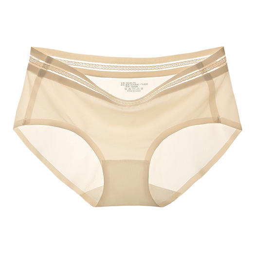 【十万个透气孔，清凉冰感】夏季蕾丝冰丝女士内裤透气中腰无痕速干三角裤女提臀 商品图10