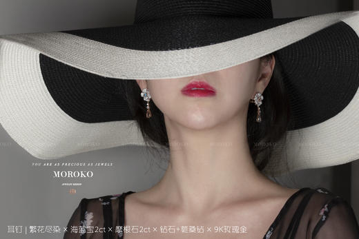 繁花尽染·宝石镶嵌 | AB款·耳钉 商品图1