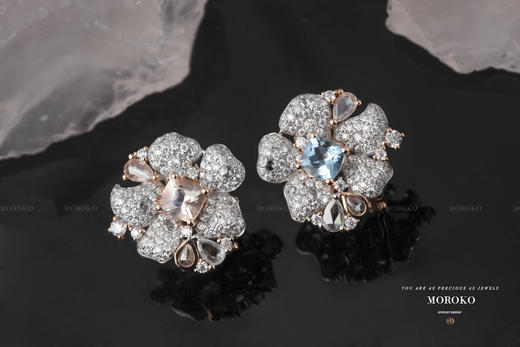 繁花尽染·宝石镶嵌 | AB款·耳钉 商品图6