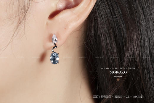 若雪如荧·宝石镶嵌 | AB款·耳钉 商品图1