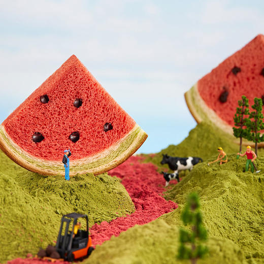 【网红爆品|整箱】a1西瓜/哈密瓜/火龙果吐司1箱480g (48g*10个) 商品图2